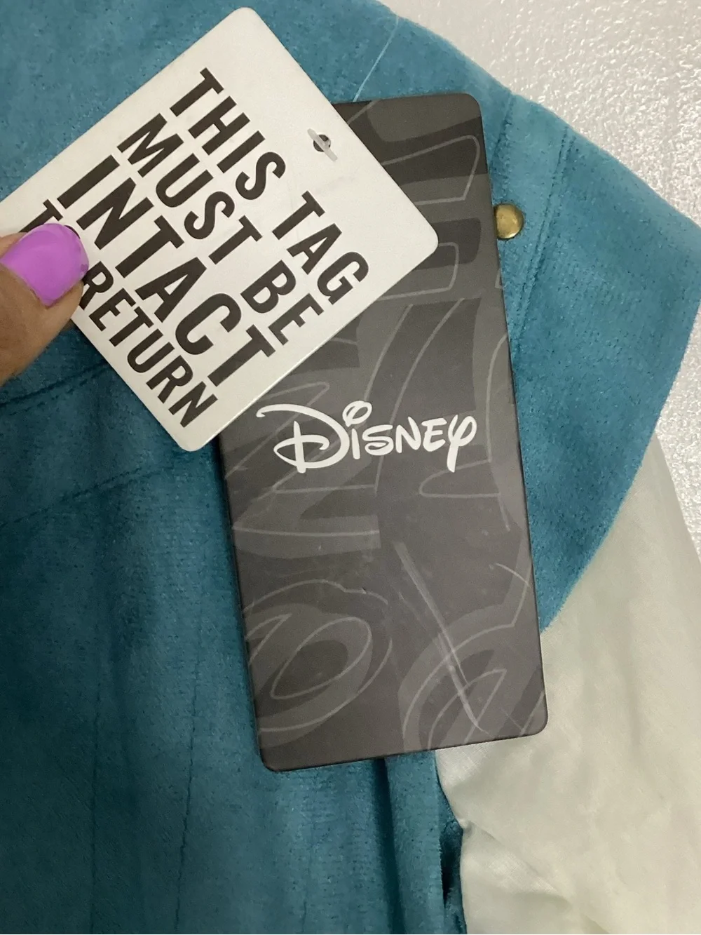 Disney Tangled Flynn Rider Teal Blue Suede-Style Vest with White Shirt Costume L - Picture 11 of 12